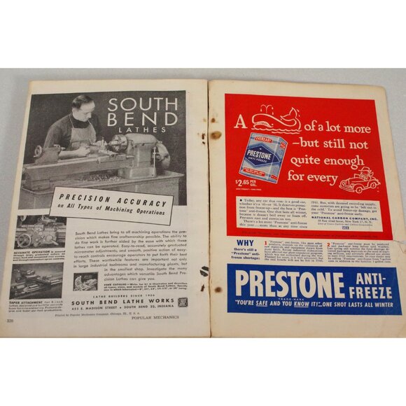 Popular Mechanics October 1946 Nuclear Power Atomic Age Vintage Advertising, - Picture 9 of 10